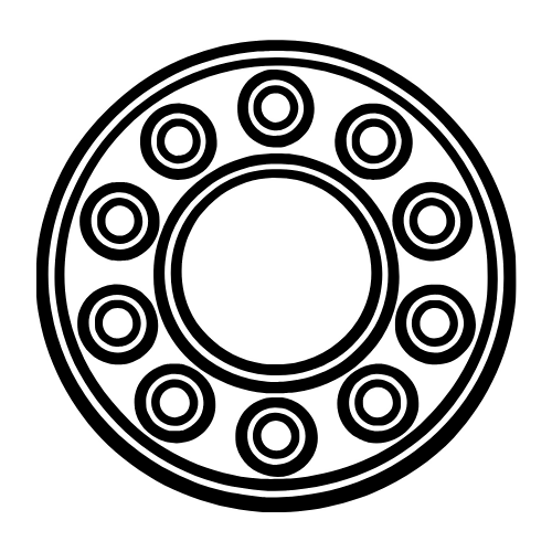 Truck Lug Nut Circle Outline - Vector Graphics - Digital File Digital My Custom Designs PDF
