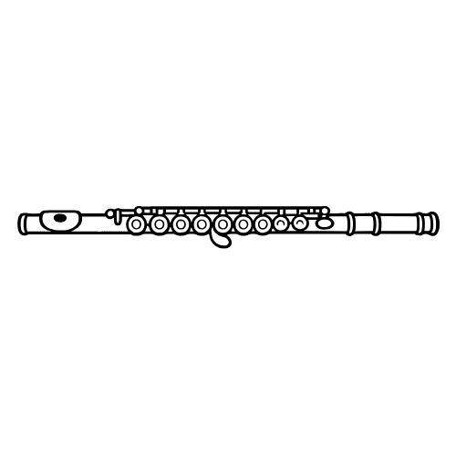 Flute Outline Sketch - Vector Graphics - Digital File Digital My Custom Designs PDF