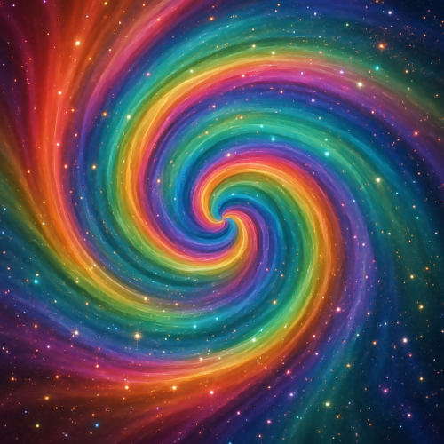 Fantasy and Myth - Liquid Rainbow Fairy Dust Spirals - Pattern - Digital File Digital My Custom Designs PDF