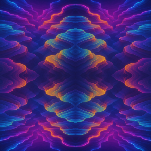 Nature and Landscape - Holographic Canyon Layers With Shining Edges - Pattern - Digital File Digital My Custom Designs PDF