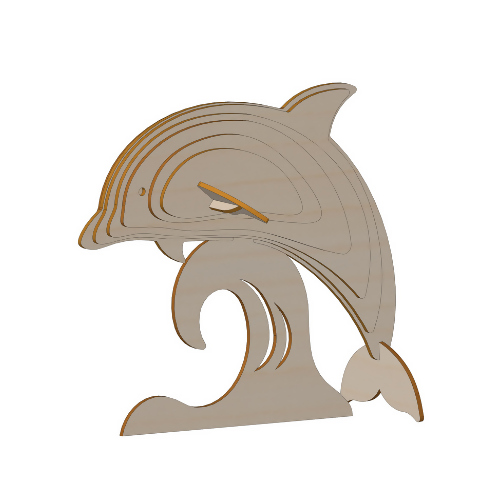 Dolphin - 3D Puzzle Project - Laser Cut Zip File - Digital File Digital My Custom Designs