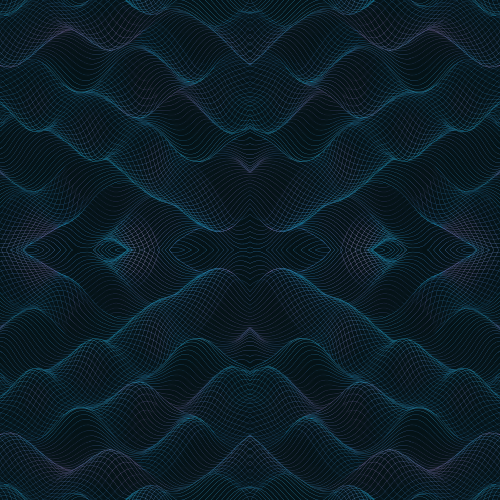 Minimal and Modern - Modern Line Wave Mesh With Slight Neon Edging - Pattern - Digital File Digital My Custom Designs PDF