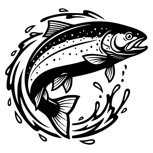 Rainbow Trout Illustration - Digital File - XCS Friendly Digital My Custom Designs PDF