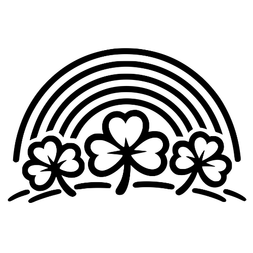 Rainbow with Shamrocks - Digital File - XCS Friendly Digital My Custom Designs PDF