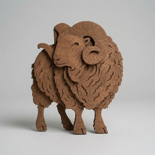Ram - Layered Animal Designs - Digital File - SVG - Digital