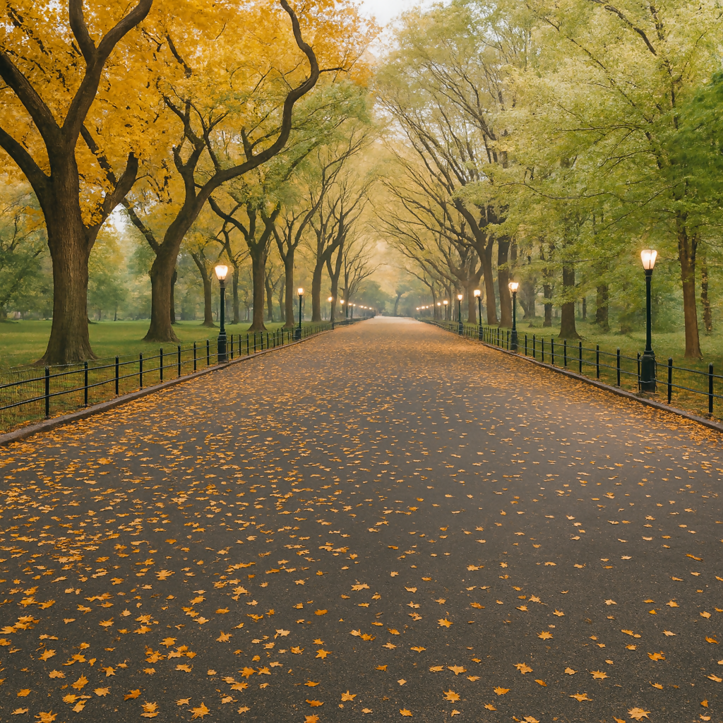 The Mall - Central Park - New York United States - Rendered -