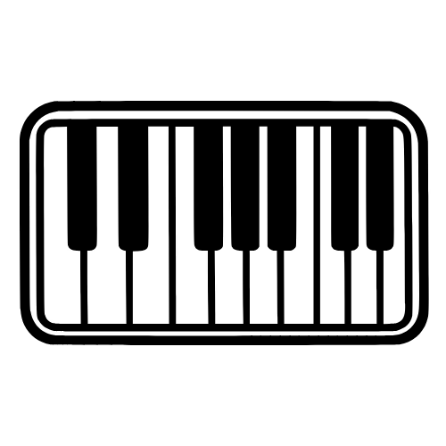 Piano Keyboard Outline - Vector Graphics - Digital File Digital My Custom Designs PDF