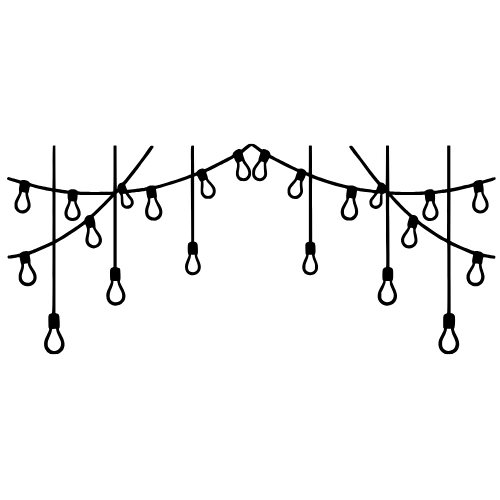 Reception Lights Outline - Digital File - XCS Friendly Digital My Custom Designs PDF