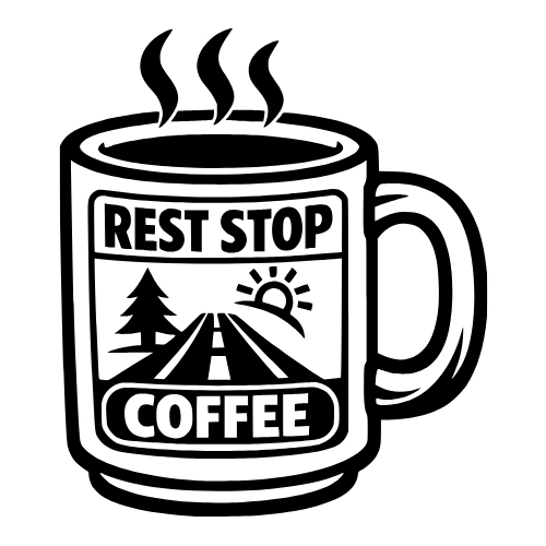 Rest Stop Coffee Mug - Vector Graphics - Digital File Digital My Custom Designs PDF
