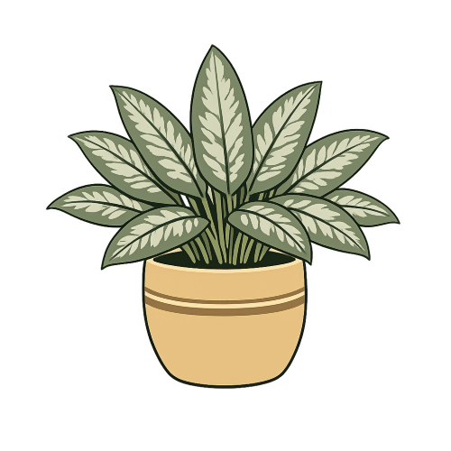 Retro Aglaonema - Art & Aesthetics - T Shirt Designs - Digital File Digital My Custom Designs 300 DPI PNG