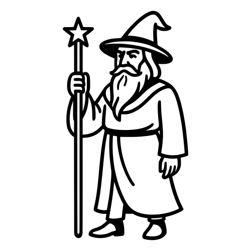 Retro Wizard - Digital File - XCS Friendly Digital My Custom Designs PDF