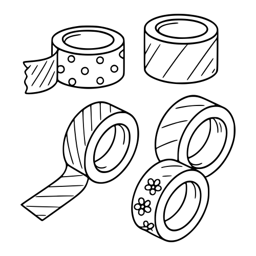 Washi Tape Rolls Design - Digital File - XCS Friendly Digital My Custom Designs PDF