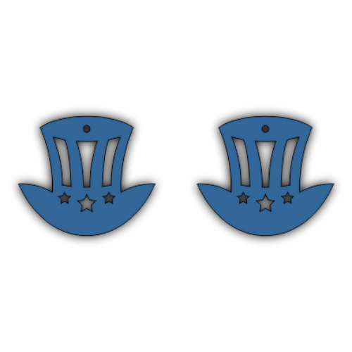 Patriot Hat - 4th Of July Earrings - Digital File Digital My Custom Designs SVG