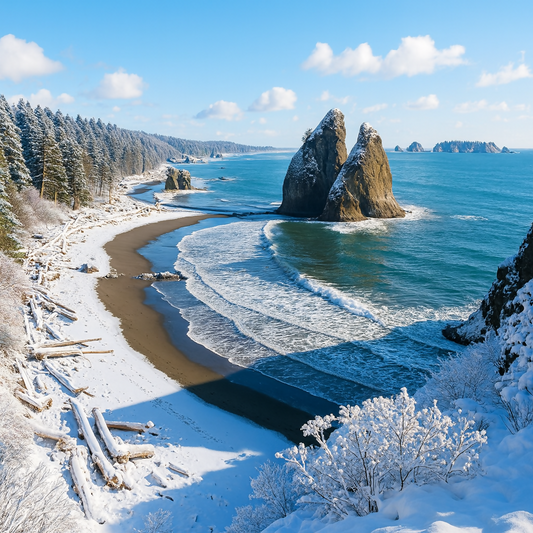 Rialto Beach - Olympic National Park - Washington United States - Rendered - Digital File Digital My Custom Designs PDF