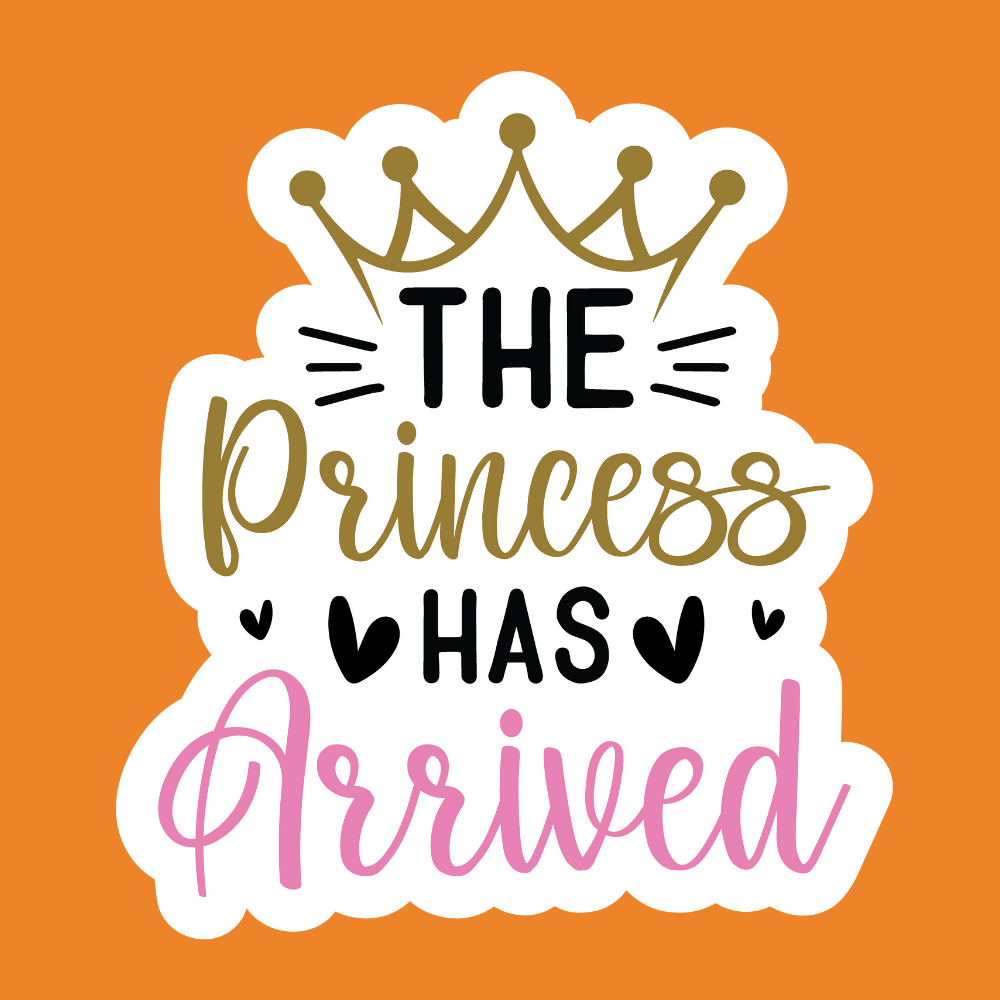 The Princess has arrived - Princess Stickers - Digital File Digital My Custom Designs ZIP File