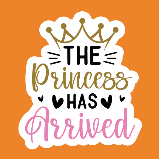The Princess has arrived - Princess Stickers - Digital File Digital My Custom Designs ZIP File