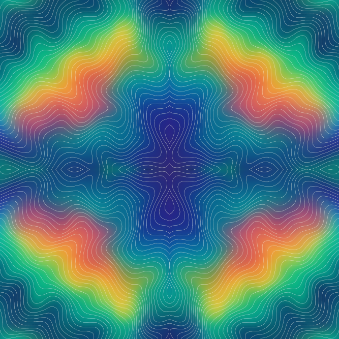 Geometric Abstract - Aurora-inspired Abstract Topography Pattern - Digital File Digital My Custom Designs PDF