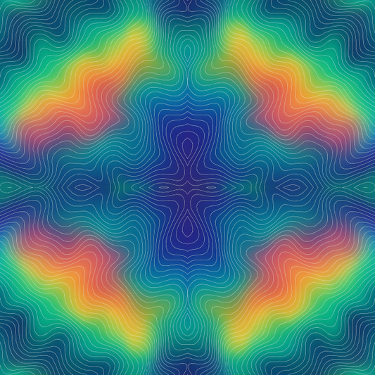 Geometric Abstract - Aurora-inspired Abstract Topography Pattern - Digital File Digital My Custom Designs PDF