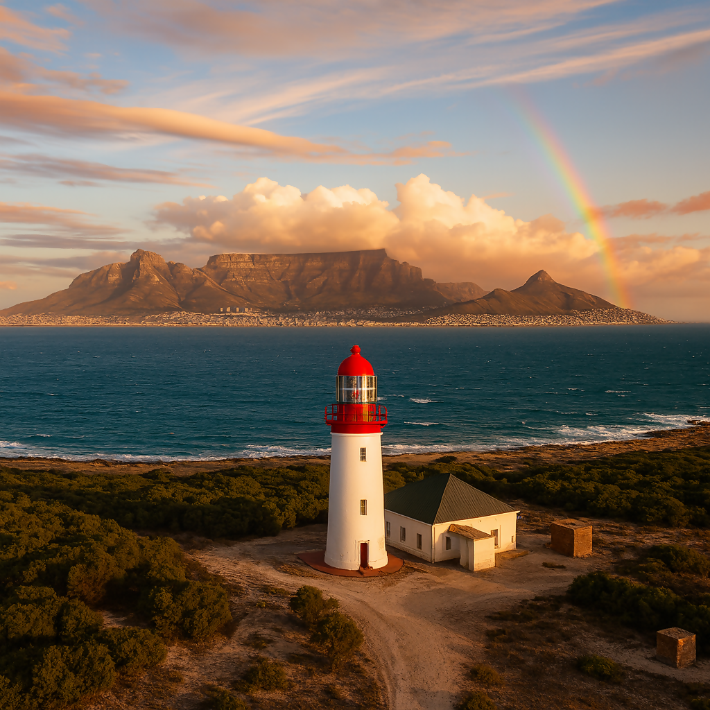 Robben Island Lighthouse - Robben Island - Cape Town South Africa-Africa - Rendered - Digital File Digital My Custom Designs PDF