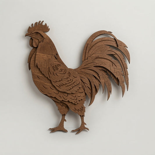 Rooster - Layered Animal Designs - Digital File - SVG - Digital