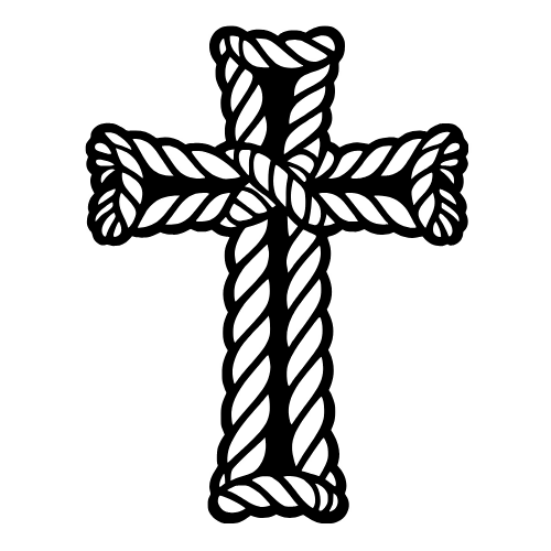 Rope-Formed Cross - Vector Graphics - Digital File Digital My Custom Designs PDF