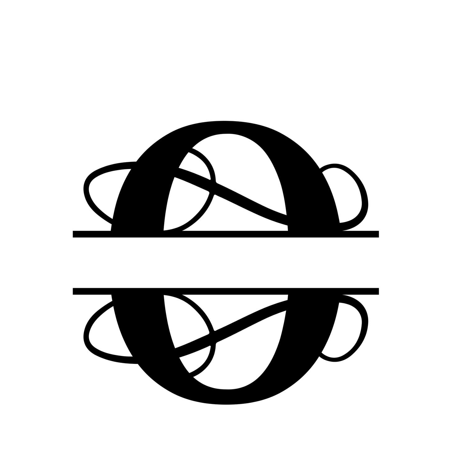 O - Monogram Vines Ornamental - Digital File Digital My Custom Designs ZIP File