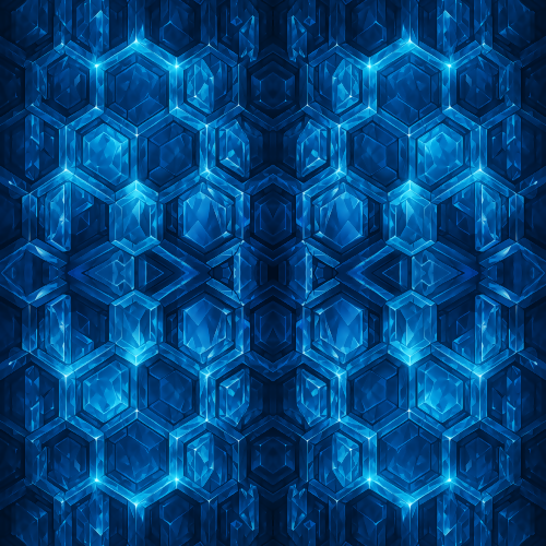 Futuristic and Sci-Fi - Crystal Tech Honeycomb With Glowing Nodes - Pattern - Digital File Digital My Custom Designs PDF