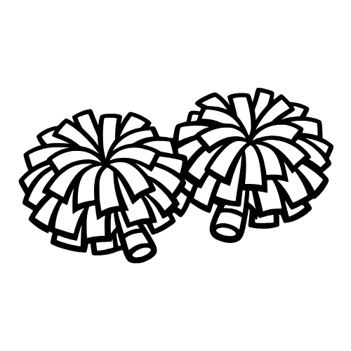 Cartoon Pom-Poms - Vector Graphics - Digital File