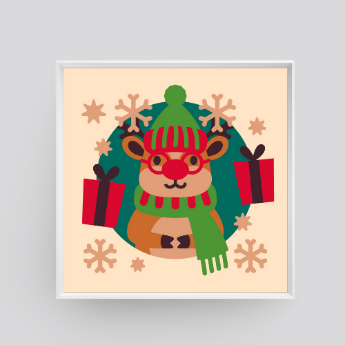 Rudolph - Layered Shadowbox - Digital File Digital My Custom Designs ZIP File