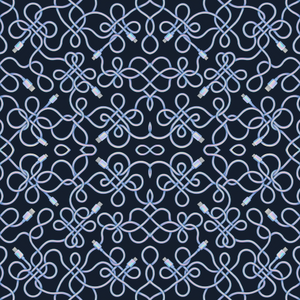 Technology and Digital - Holographic Charging Cables Forming Fractal Loops - Pattern - Digital File