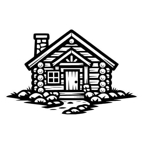 Rustic Log Cabin Design - Vector Graphics - Digital File Digital My Custom Designs PDF