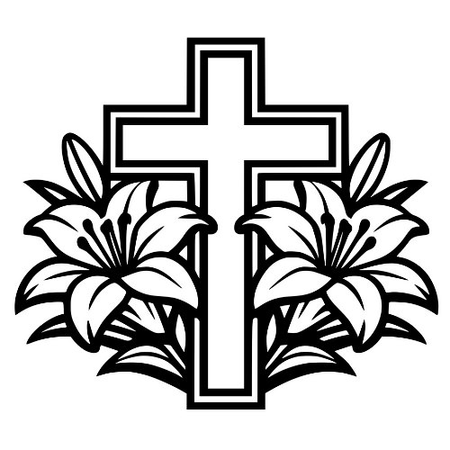 Cross with Lilies - Digital File - XCS Friendly Digital My Custom Designs PDF
