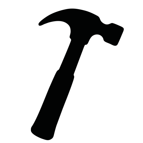 Hammer Silhouette - Vector Graphics - Digital File