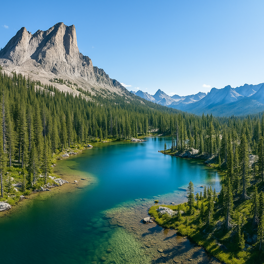 Alice Lake - Sawtooth National Recreation Area - Idaho United States - Rendered - Digital File Digital My Custom Designs PDF