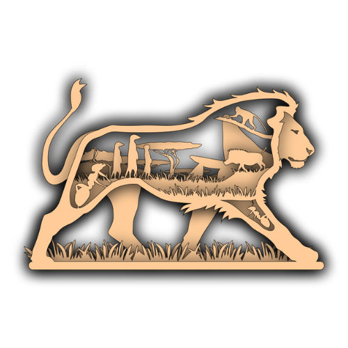 Lion Layered Nature Design - Digital File Digital My Custom Designs SVG