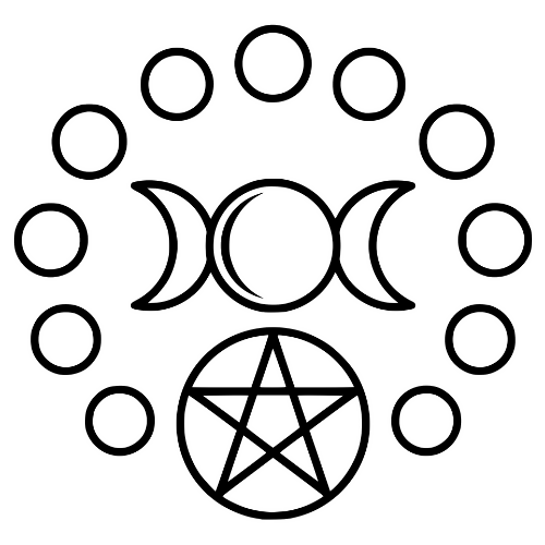 Wicca Moon Phases - Digital File - XCS Friendly Digital My Custom Designs PDF