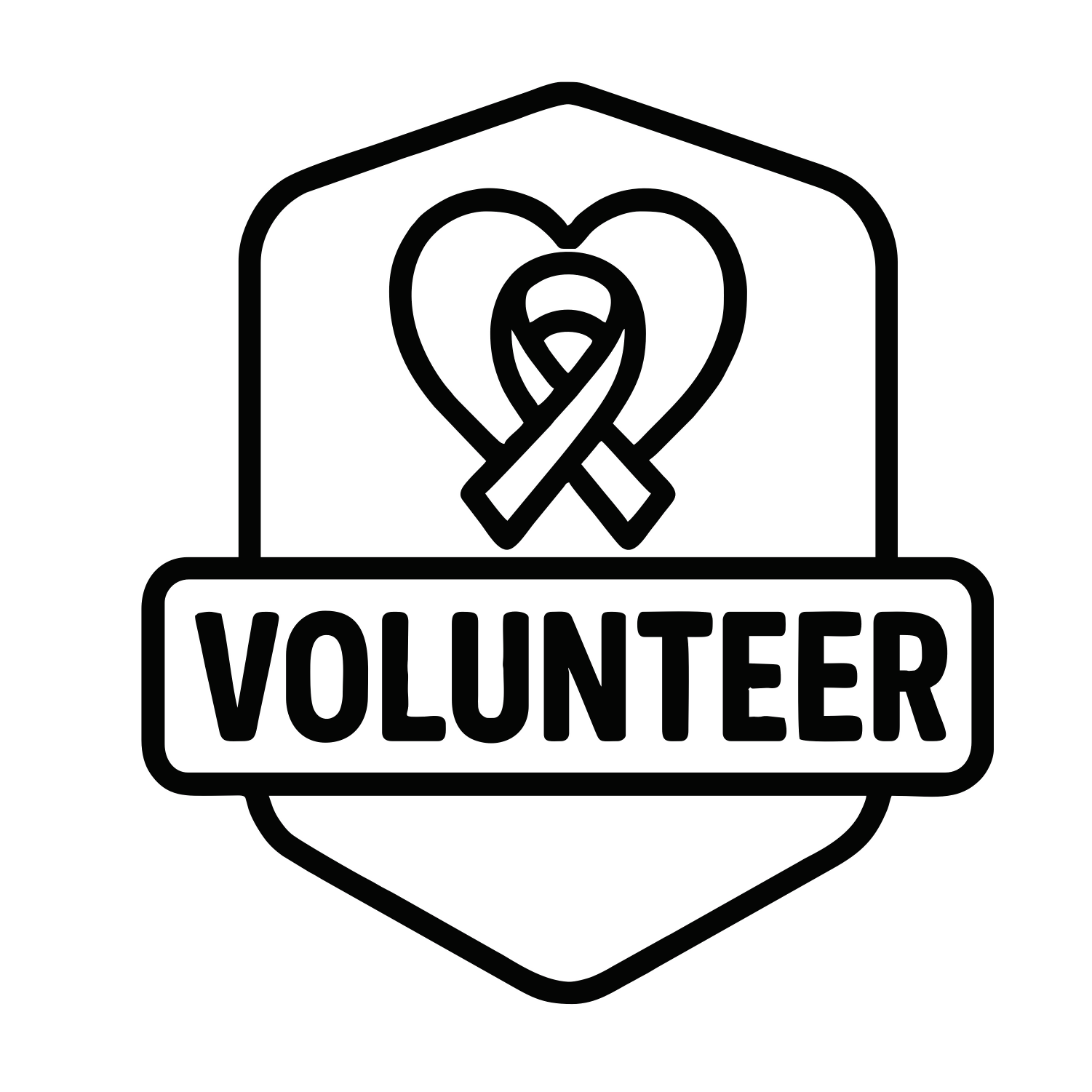 Awareness Volunteer Outline - Digital File - XCS Friendly Digital My Custom Designs PNG