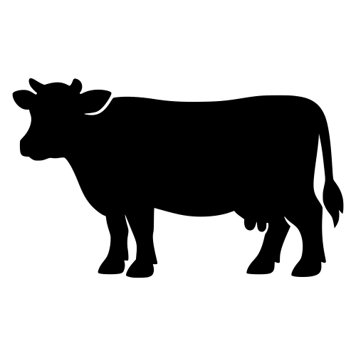 Calf Grazing Silhouette - Vector Graphics - Digital File Digital My Custom Designs PDF