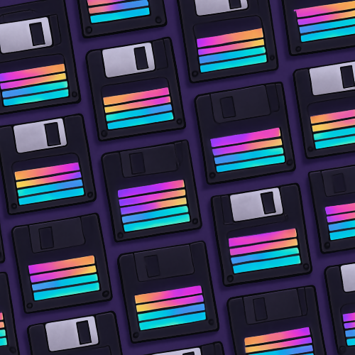 Gaming and Pop Culture - Arcade High Score Number Grids In Rainbow Lights - Pattern - Digital File Digital My Custom Designs PDF