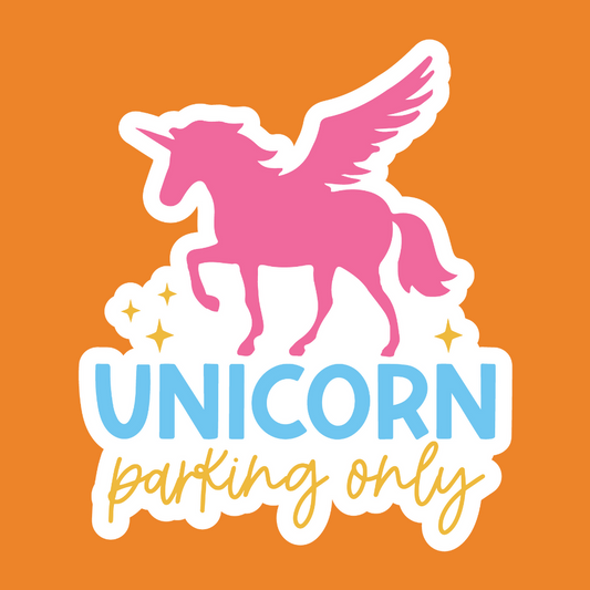 Unicorn Parking Only - Unicorn Stickers - Digital File Digital My Custom Designs ZIP File