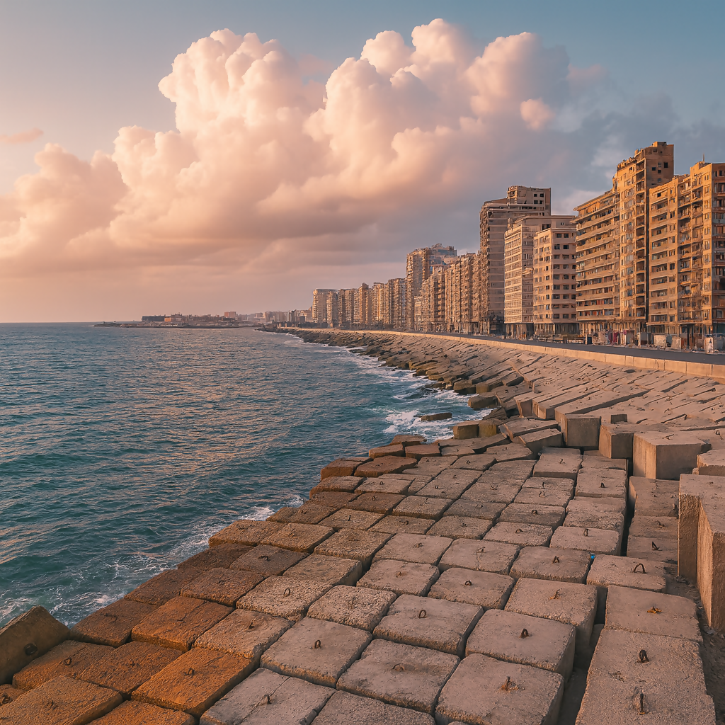 Alexandria Corniche - Alexandria Egypt - Africa - Rendered - Digital File Digital My Custom Designs PDF