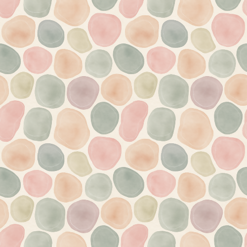 Minimal and Modern - Soft Muted Watercolor Blotches With Thin White Outlines - Pattern - Digital File Digital My Custom Designs PDF