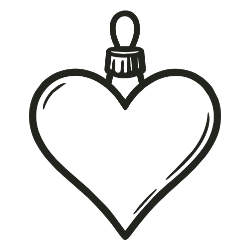 Heart-shaped Bauble - Digital File - XCS Friendly Digital My Custom Designs PDF