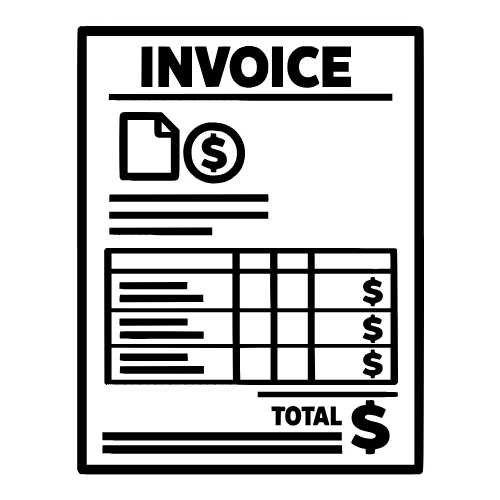 Invoice Outline Design - Vector Graphics - Digital File Digital My Custom Designs PDF