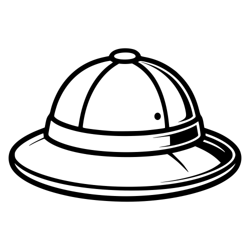 Safari Hat Outline - Digital File - XCS Friendly Digital My Custom Designs PDF