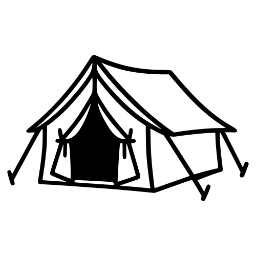 Safari Tent Outline - Digital File - XCS Friendly Digital My Custom Designs PDF