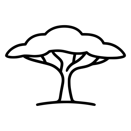 Safari Tree Outline - Digital File - XCS Friendly Digital My Custom Designs PDF