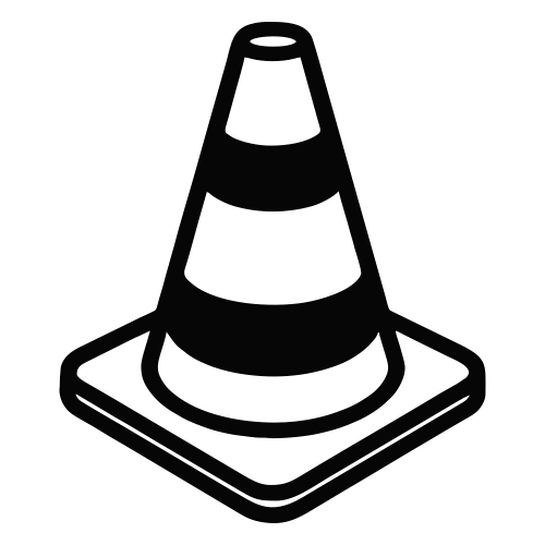 Safety Cone Illustration - Vector Graphics - Digital File Digital My Custom Designs PDF