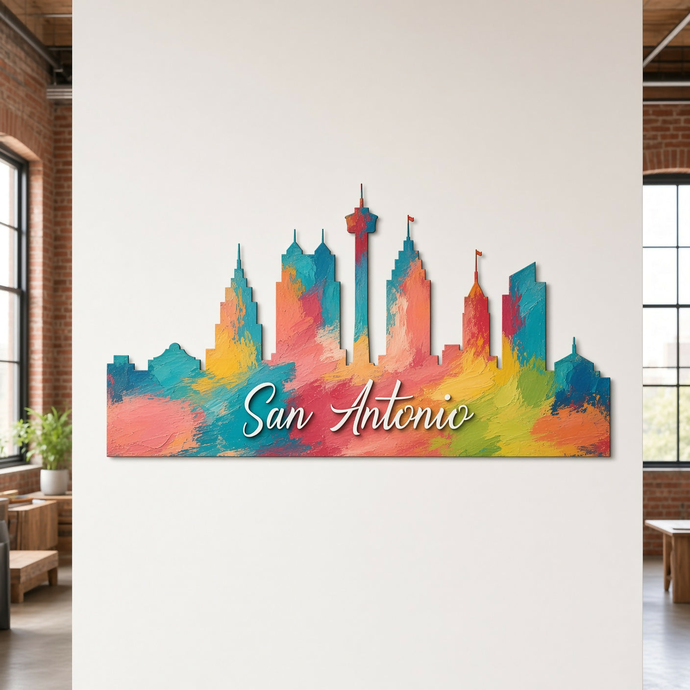 San Antonio Skyline - Wall Home Decor - Single Layer - Digital File - ZIP File - Digital