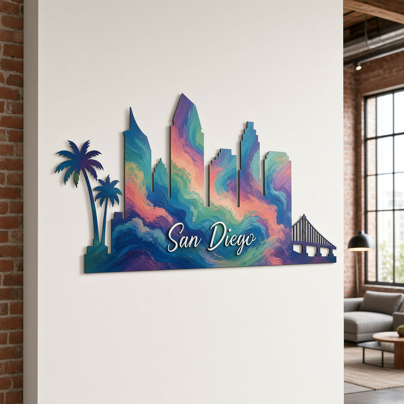 San Diego Skyline - Wall Home Decor - Single Layer - Digital File - ZIP File - Digital